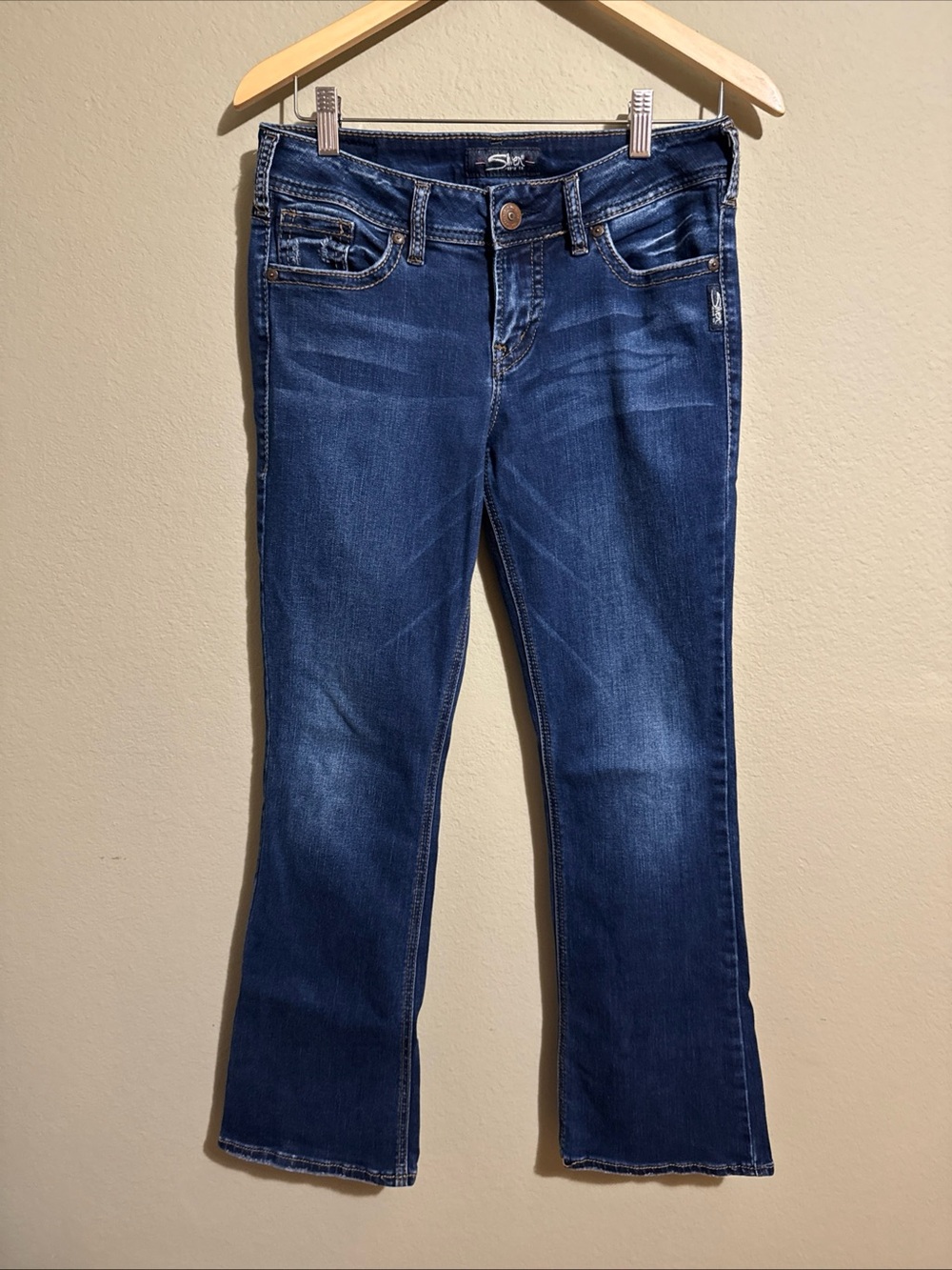 Silver Suki Mid Boot Cut 29x31 Womens Jeans Stretch Mid Rise Medium Wash